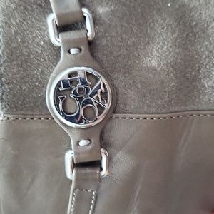 Coach leather suede ankle boots